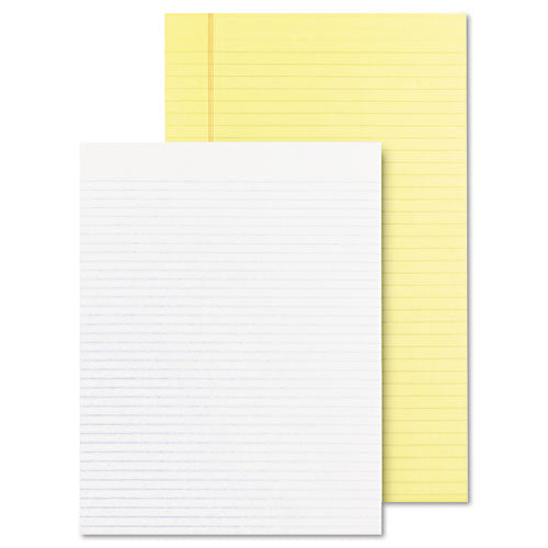 Glue Top Pads, Wide/legal Rule, 50 Canary-yellow 8.5 X 11 Sheets, Dozen