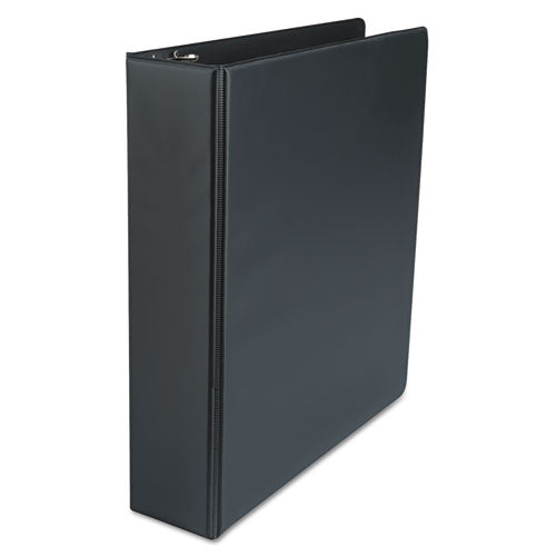 Economy Non-view Round Ring Binder, 3 Rings, 3" Capacity, 11 X 8.5, Black