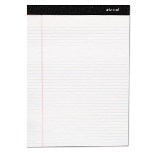 Premium Ruled Writing Pads With Heavy-duty Back, Wide/legal Rule, Black Headband, 50 White 8.5 X 11 Sheets, 6/pack