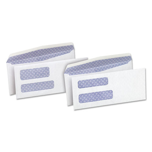 Double Window Business Envelope, #8 5/8, Square Flap, Gummed Closure, 3.63 X 8.88, White, 500/box