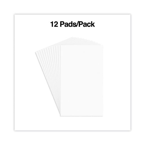 Scratch Pads, Unruled, 3 X 5, White, 100 Sheets, 12/pack