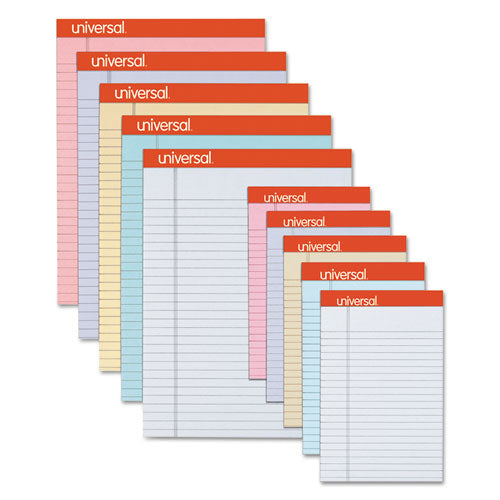 Colored Perforated Ruled Writing Pads, Narrow Rule, 50 Orchid 5 X 8 Sheets, Dozen