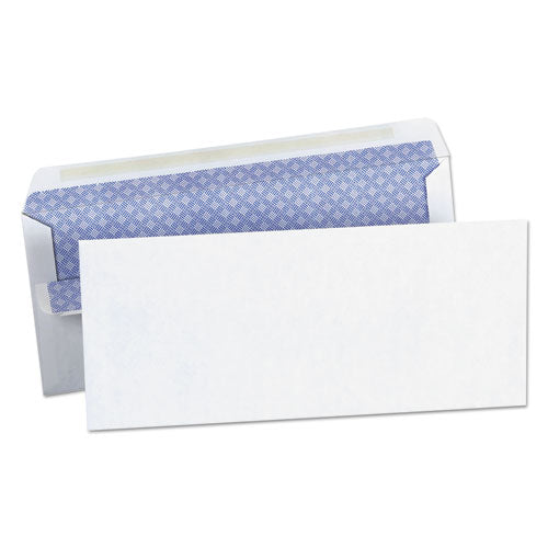 Self-seal Security Tint Business Envelope, #10, Square Flap, Self-adhesive Closure, 4.13 X 9.5, White, 500/box