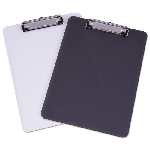 Plastic Clipboard With Low Profile Clip, 0.5" Clip Capacity, Holds 8.5 X 11 Sheets, Clear