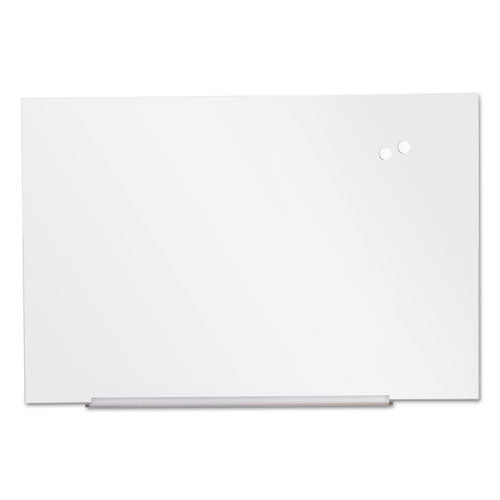 Frameless Magnetic Glass Marker Board, 36 X 24, White Surface