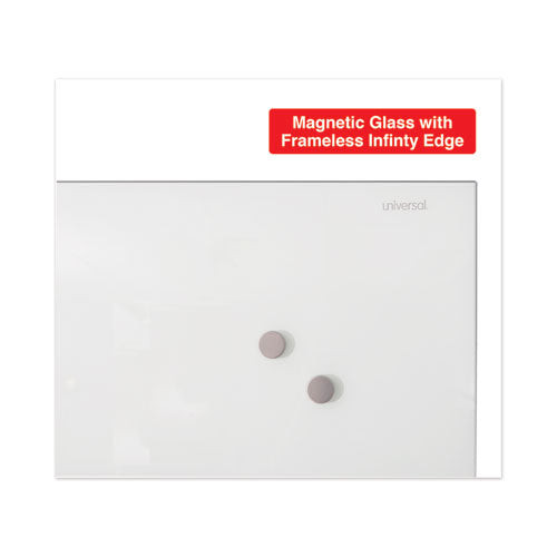 Frameless Magnetic Glass Marker Board, 72 X 48, White Surface