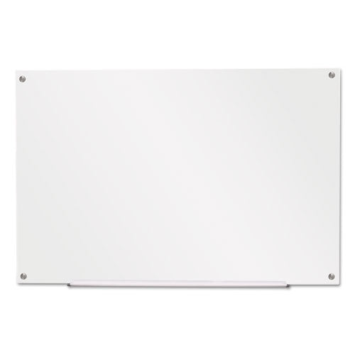 Frameless Glass Marker Board, 48 X 36, White Surface