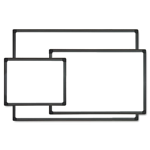 Design Series Deluxe Dry Erase Board, 36 X 24, White Surface, Black Anodized Aluminum Frame