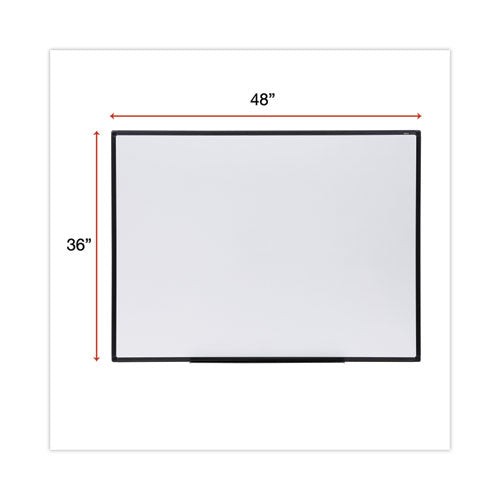 Design Series Deluxe Dry Erase Board, 48 X 36, White Surface, Black Anodized Aluminum Frame