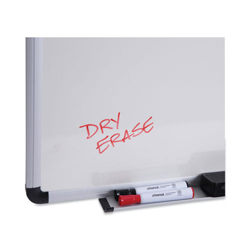 Modern Melamine Dry Erase Board With Aluminum Frame, 24 X 18, White Surface