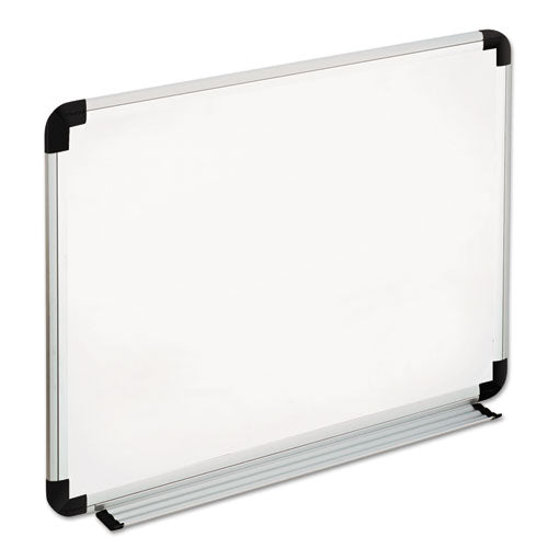 Modern Melamine Dry Erase Board With Aluminum Frame, 36 X 24, White Surface