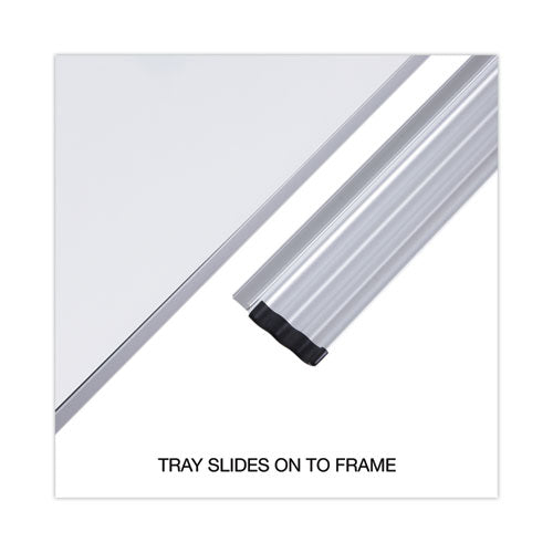 Cork/dry Erase Board, Melamine, 36 X 24, Black/gray, Aluminum/plastic Frame