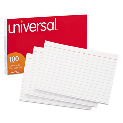 Ruled Index Cards, 3 X 5, White, 100/pack