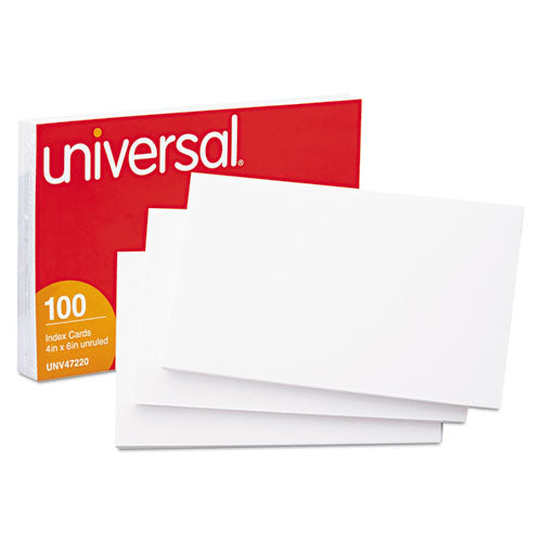 Ruled Index Cards, 4 X 6, White, 100/pack