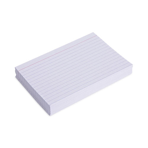 Ruled Index Cards, 4 X 6, White, 100/pack