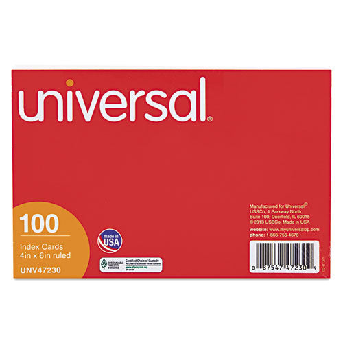 Index Cards, Ruled, 4 X 6, Assorted, 100/pack