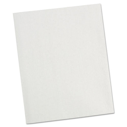 Two-pocket Portfolio, Embossed Leather Grain Paper, 11 X 8.5, White, 25/box
