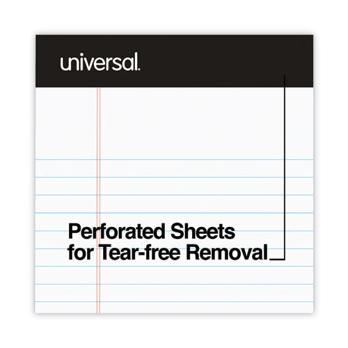 Premium Ruled Writing Pads With Heavy-duty Back, Narrow Rule, Black Headband, 50 White 5 X 8 Sheets, 12/pack