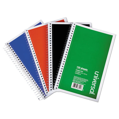 Wirebound Notebook, 1-subject, Medium/college Rule, Black Cover, (100) 11 X 8.5 Sheets