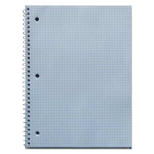 Wirebound Notebook, 1-subject, Quadrille Rule (4 Sq/in), Black Cover, (70) 10.5 X 8 Sheets