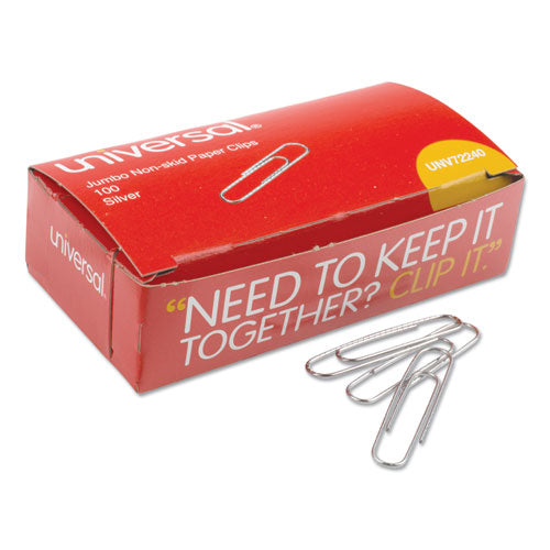 Paper Clips, #1, Smooth, Silver, 100/box