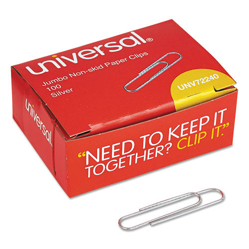 Paper Clips, #1, Smooth, Silver, 100/box