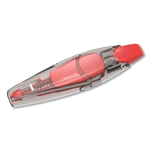 Retractable Pen Style Correction Tape, Transparent Gray/red Applicator, 0.2" X 236", 4/pack