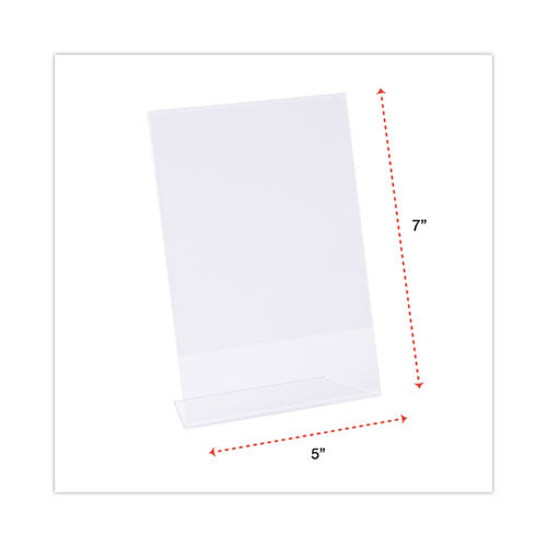 Clear L-style Freestanding Frame, 5 X 7 Insert, 3/pack