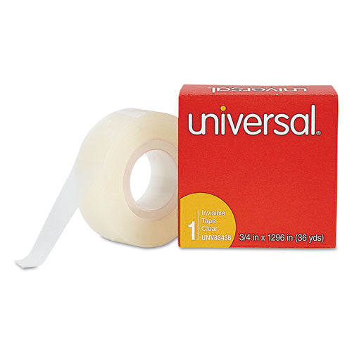 Invisible Tape, 1" Core, 0.75" X 36 Yds, Clear, 12/pack