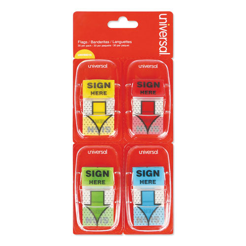 Deluxe Pop-up Page Flags, 1 X 1.75, Four Assorted Colors, 50 Flags/dispenser, 4 Dispensers/pack