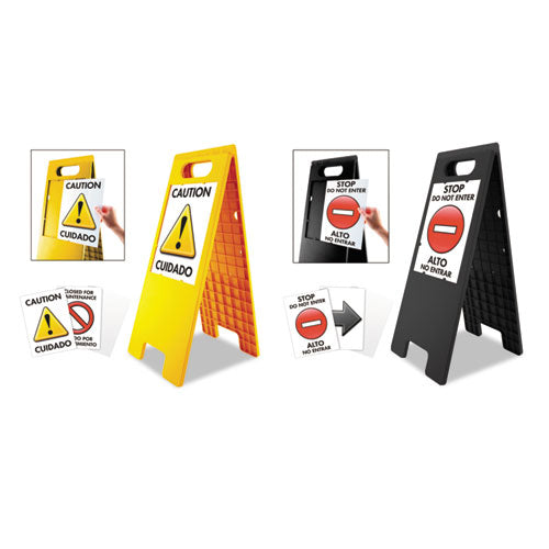 Floor Tent Sign, Doublesided, Plastic, 10.5 X 25.5, Black