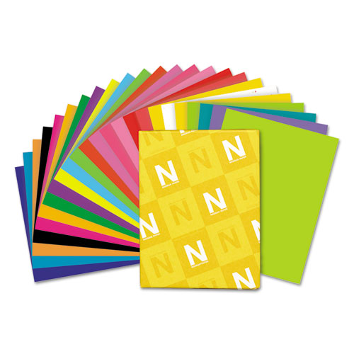 Color Cardstock, 65 Lb Cover Weight, 8.5 X 11, Solar Yellow, 250/pack