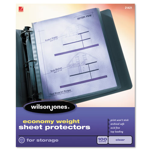 Economy Weight Top-loading Sheet Protectors, Letter, 50/box