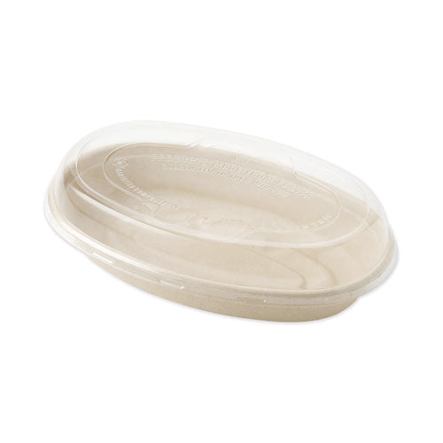 Pla Lids For Fiber Bowls, 7.5" Diameter X 1"h, Clear, Plastic, 300/carton