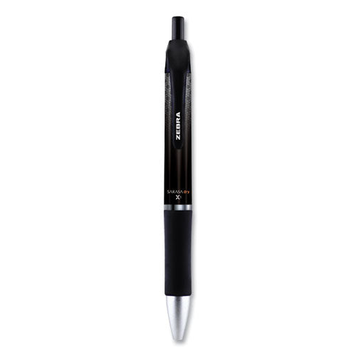 Sarasa Dry Gel X1 Gel Pen, Retractable, Medium 0.7 Mm, Black Ink, Black Barrel, 12/pack