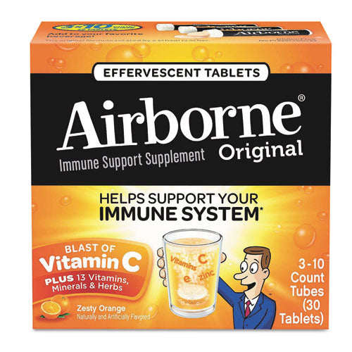 Immune Support Effervescent Tablet, Zesty Orange, 10/box