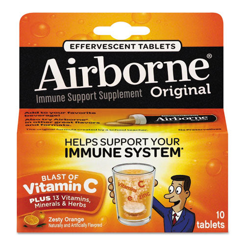 Immune Support Effervescent Tablet, Zesty Orange, 10/box