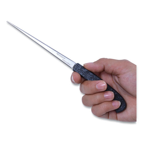 Serrated Blade Hand Letter Opener, 8", Black