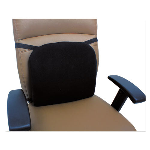 Respaldo de espuma con memoria de gel refrigerante, dos correas ajustables para respaldo de silla, 14,13 x 14,13 x 2,75, negro