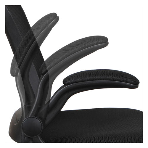 Silla de malla con respaldo medio giratoria/inclinable serie Alera Eb-e, soporta hasta 275 lb, altura del asiento de 18.11" a 22.04", color negro