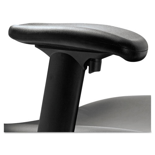 Silla multifunción Alera Elusion Series de malla con respaldo medio, soporta hasta 275 lb, altura del asiento de 17.7" a 21.4", color negro