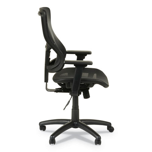 Alera Elusion Ii Series Suspensión de malla con respaldo medio Synchro Seat Slide Chair, soporta 275 lb, asiento de 18.11" a 20.35", negro