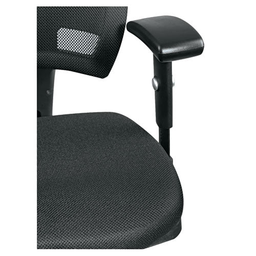 Silla multifunción de malla de tela de la serie Alera Epoch, soporta hasta 275 lb, altura del asiento de 17.63" a 22.44", color negro
