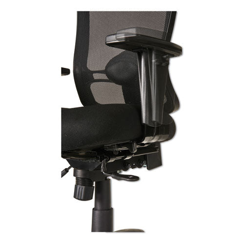 Alera Etros Series Silla multifunción con respaldo medio y asiento deslizante, soporta hasta 275 lb, altura del asiento de 17.83" a 21.45", color negro