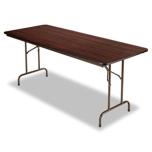 Mesa plegable de madera, rectangular, 48 de ancho x 23,88 de profundidad x 29 de alto, caoba
