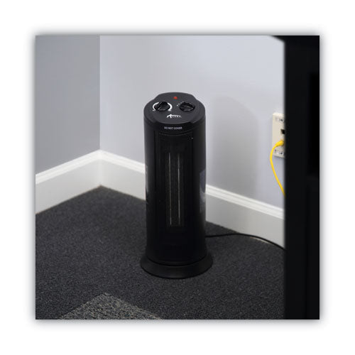 Calefactor cerámico minitorre, 1500 W, 7,37 x 7,37 x 17,37, negro