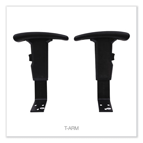 Brazos en T ajustables en altura opcionales para sillas de la serie Alera Essentia e Interval, negro, 2/juego