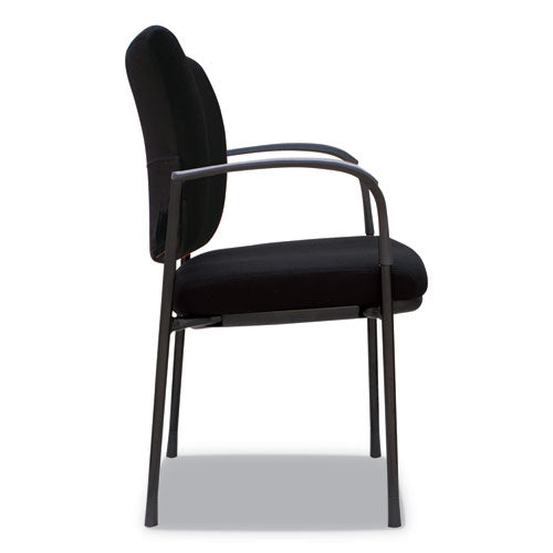 Sillas para invitados serie Alera Iv con respaldo/asiento de tela, 24.8" x 22.83" x 32.28", asiento negro, respaldo negro, base negra, 2 por caja