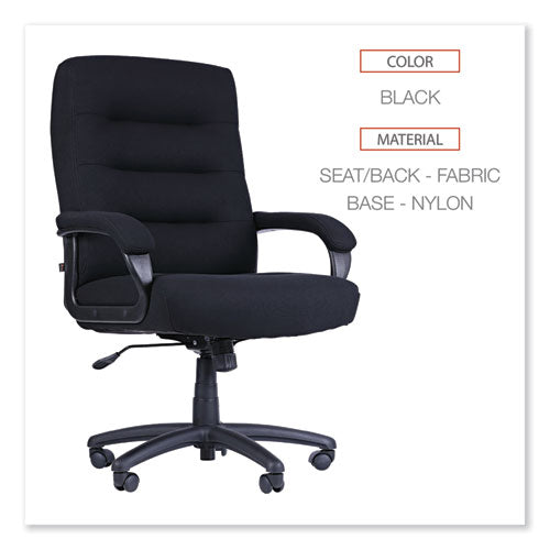 Silla de oficina con respaldo alto de la serie Alera Kesson, soporta hasta 300 lb, altura del asiento de 19.21" a 22.7", color negro