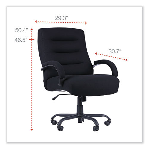 Alera Kesson Series Silla de oficina grande/alta, soporta hasta 450 lb, altura del asiento de 21.5" a 25.4", color negro